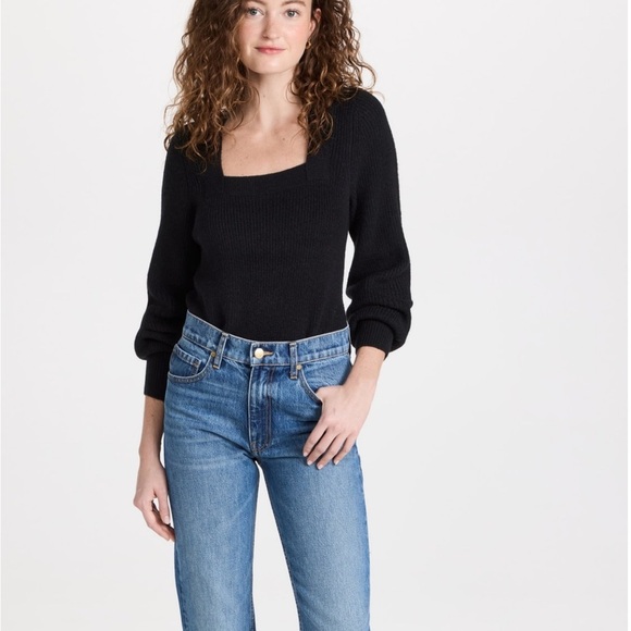 Madewell Melwood Square Neck Pullover Sweater black XL - Picture 1 of 10